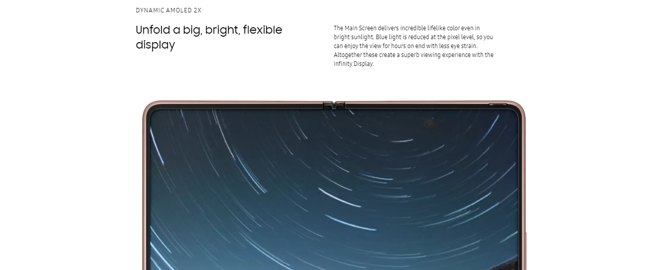 Features of the Samsung Galaxy Z Fold2